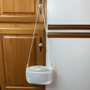 Vintage 80’s White Whiting & Davis mesh purse